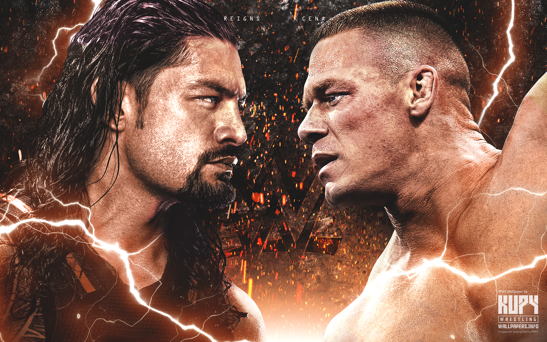 NEW Roman Reigns vs. John Cena wallpaper! - Kupy Wrestling Wallpapers