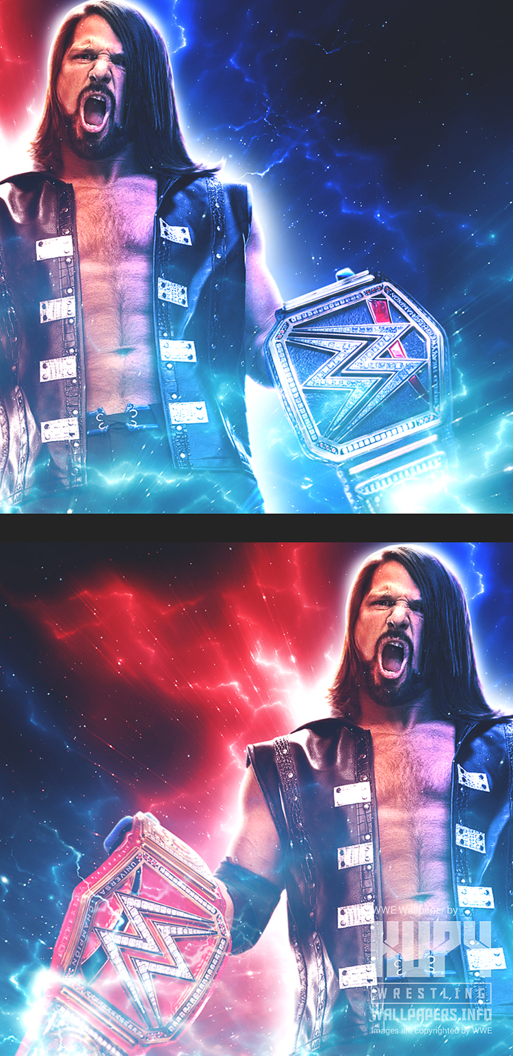 WHAT IF) AJ Styles WWE Champion AND Universal Champion wallpaper! - Kupy  Wrestling Wallpapers