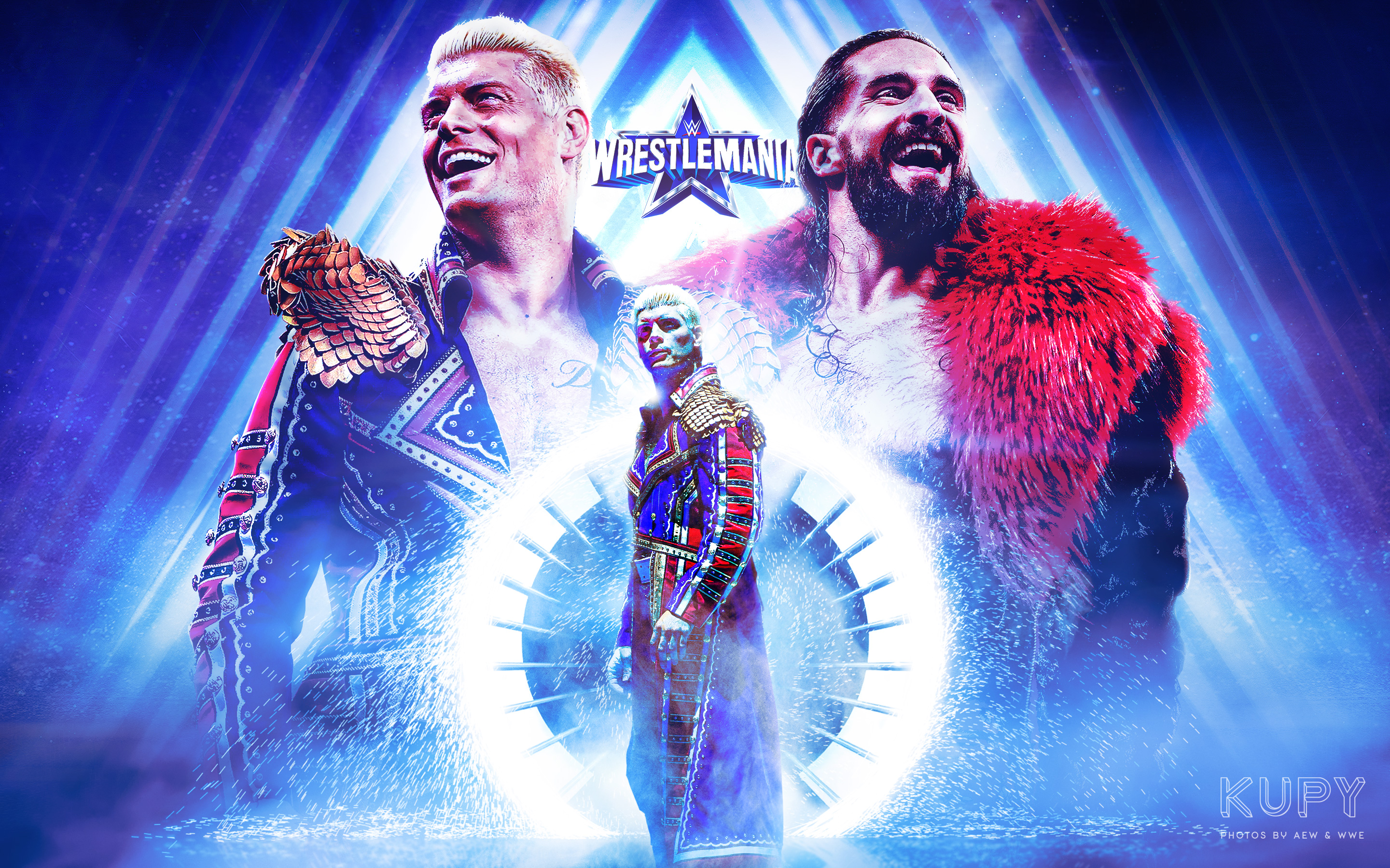 Road to WrestleMania 38: Cody Rhodes vs. Seth Rollins Dream Match wallpaper!  - Kupy Wrestling Wallpapers