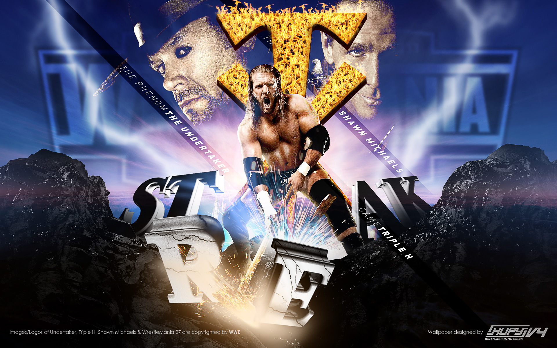 Road to Wrestlemania 27: NEW Undertaker vs. Triple H wallpaper! - Kupy  Wrestling Wallpapers