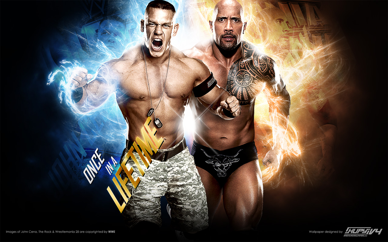 the rock vs john cena wrestlemania 29 wallpaper