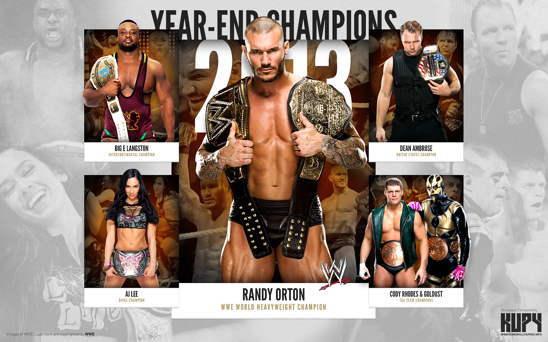 NEW 2013 WWE Year-End Champions wallpaper! - Kupy Wrestling Wallpapers