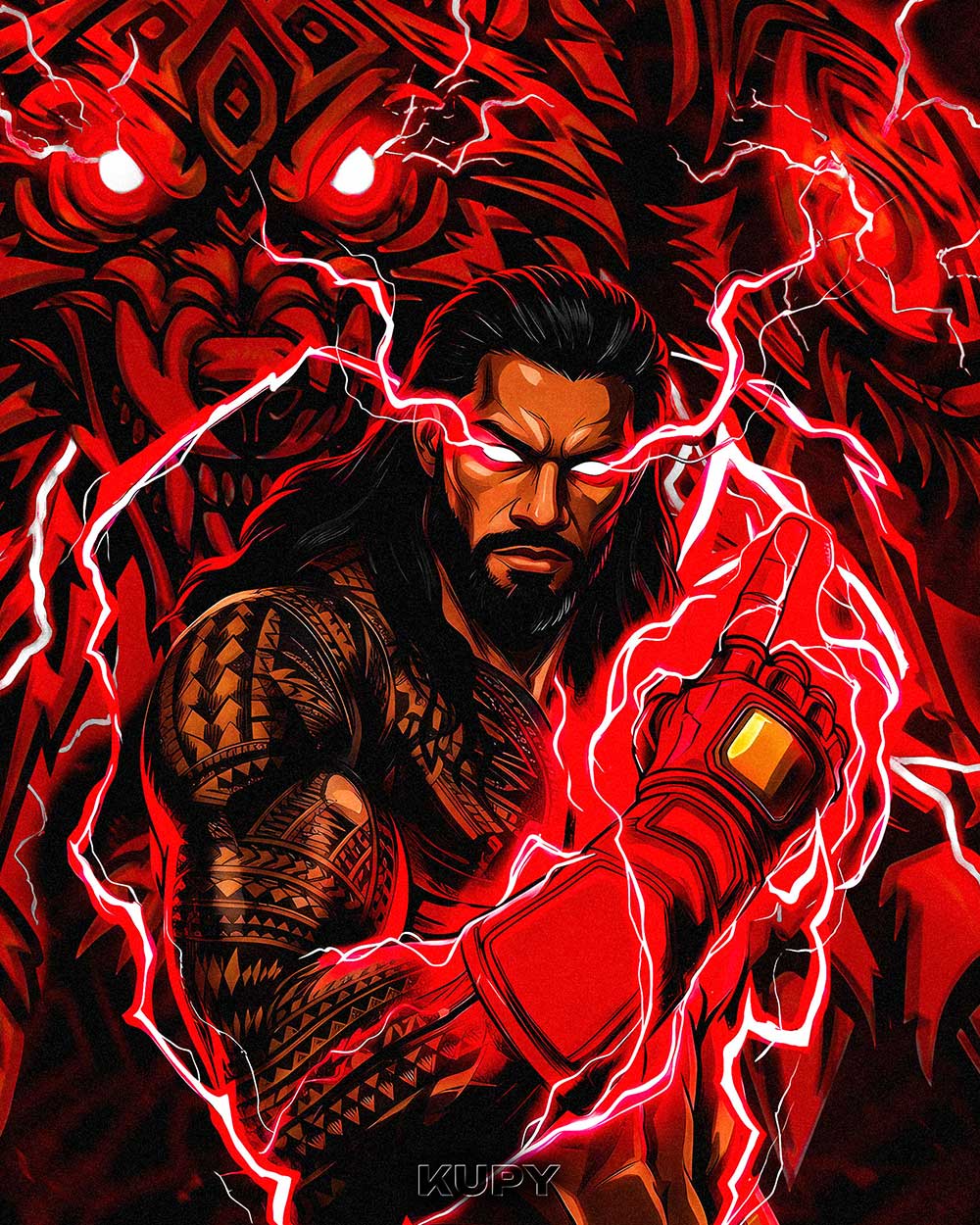 bloodline jacob fatu & roman reigns wallpaper